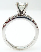 14k 1.14ct Round Genuine Natural Diamond Engagement Ring w/ GSI Report (#J2927)