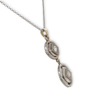 14k White Gold Genuine Natural Diamond Round Drop Pendant Lavaliere (#J7107)