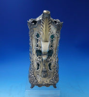 Imperial Queen by Whiting Glass Water Pitcher w/ Sterling Silver Overlay (#5668)