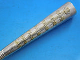 Greek Handle by Tiffany & Co. Sterling Silver Fruit Knife w/Raised Gold Leaves