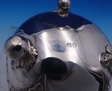 English Victorian Sterling Silver Candy Dish with Pie Crust Edge Ball Feet #7931
