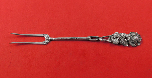 Hildesheimer Rose by Unknown Silver Pickle Fork 2-Tine 5"