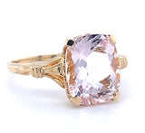10k Yellow Gold 2.57ct Genuine Natural Morganite Ring Size 6.25 Jewelry (#J4974)