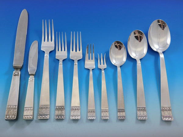 Donatello by Stancampiano Italy Sterling Silver Flatware Set Service Dinner