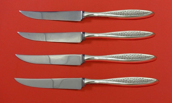 Snowflake by International Sterling Silver Steak Knife Set 4pc Custom 8 1/2"