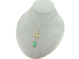 14k Yellow Gold Pendant 4.34ct Genuine Natural Chrysoprase Fancy (#J4884)