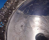 Vincenz Carl Dub Austrian .800 Silver Tray Oval Pierced Lattice Flowers #6813-2