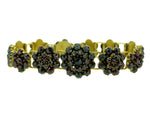 Genuine Natural Bohemian Garnet Link Bracelet Rose Cuts Jewelry (#J4754)