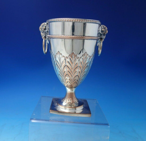 Sheffield English Estate Silverplated Copper Urn w/Ram Handles no lid (#5610)