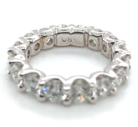 18k White Gold 4.38 Carat TW Genuine Natural Diamond Eternity Band Ring (#J6911)