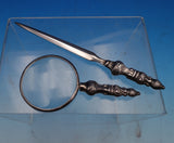 Tapazio Portugese .925 Silver Desk Set 2pc Mag Glass Letter Opener (#8489)
