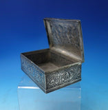 Danish .833 Silver Box with Repoussed Street and Pastoral Scenes (#5375)
