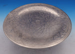Egyptian .900 Silver Serving Plate with Medallion in Center Black Detail (#8548)