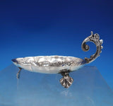 Egyptian Silver Nut Dish Cast Repousse Fruit Flowers Handle Shell Feet (#6747)