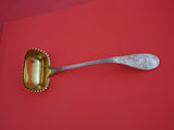 Japanese by Tiffany & Co Sterling Oyster Ladle pie crust edge yellow GW 10 1/2"