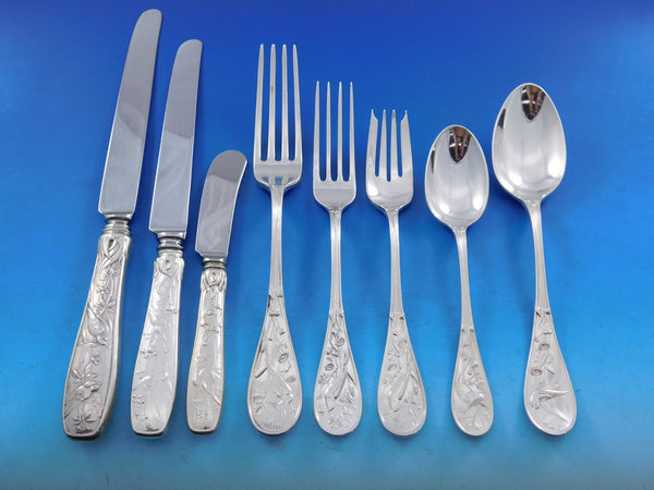 Audubon by Tiffany Sterling Silver Flatware Set for 8 Service 68 pc Dinner Birds