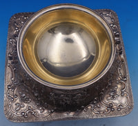 Louis XV Sterling Silver Powder Puff Vanity Base Cupids c1890 Rare Huge (#8376)