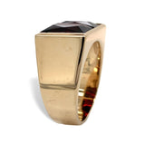 14k Yellow Gold Men's Modern Genuine Natural Garnet Ring Size 8.5 (#J7305)