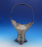 Dutch Sterling Silver Brides Basket with Cupid Motif 13" x 8" 22.4 ozt. (#7582)