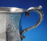 Coin Silver Child's Cup Large Hand Engraved 5 3/4" Tall x 3 3/8" (#5033)