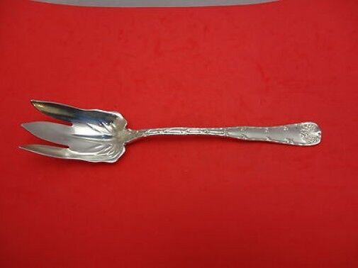 Wave Edge by Tiffany & Co.  Sterling Salad Serving Fork Pointed Tines 10 1/2"