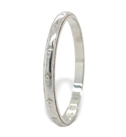 18k White Gold Wedding Band Ring Size 6.75 Jewelry (#J7282)