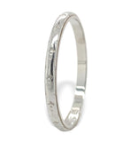 18k White Gold Wedding Band Ring Size 6.75 Jewelry (#J7282)