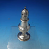 English Georgian Sterling Silver Pepper Shaker Crosshatch Repaired 5 1/2" #5705
