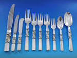 Scroll by Georg Jensen Sterling Silver Flatware Set 12 Service 133 pcs Dinner