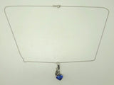 14k Gold 3.10ct Genuine Natural Tanzanite Heart Pendant with Diamonds (#J672)
