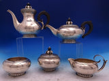 La Paglia by International Sterling Silver Tea Set 5pc w/ Wood (#8792) Fabulous!