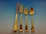 Grand Colonial by Wallace Sterling Silver Flatware Service 8 Set Gold Vermeil