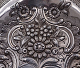 English Georgian Sterling Silver Basket Swing Handle Repoussed 1803 London #7823