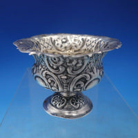 German Sterling Silver Salt Dip Master w/ Cast Flowers Lattice 2.57 ozt. (#6468)