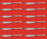 American Victorian by Lunt Sterling Silver Fish Knife Custom Set 12 pcs 8 1/4"