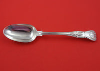 Kings by George Adams English Sterling Silver Serving Spoon / Dinner w/Crest Hat