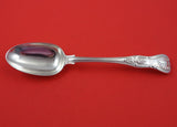 Kings by George Adams English Sterling Silver Serving Spoon / Dinner w/Crest Hat