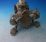 India Silverplate Candelabra 5-Light w/ Shade Lion Feet Heavy 24" x 15" (#5529)