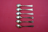 Odel by Nils Hansen Norway Sterling Silver Demitasse Spoon Set of 6 vermeil 6""