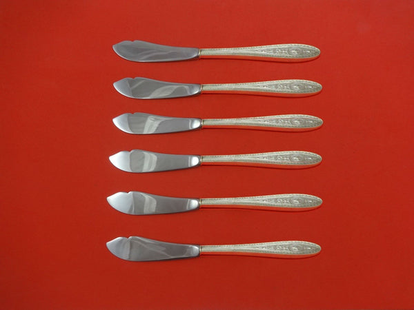 Wedgwood by International Sterling Silver Trout Knife Set 6pc Custom 7 1/2"