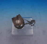 .900 Silver Tea Strainer Figural Man and Fishing Pole w/Net Hanoi Vietnam #3954