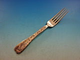 Lap Over Edge Acid Etched by Tiffany Sterling Silver Regular Fork w/ Quince