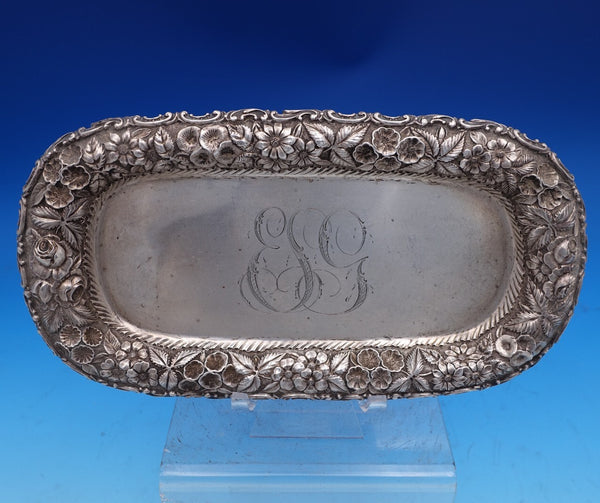 Repousse by Jacobi and Jenkins Sterling Silver Business Card Tray (#8465)