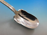 Lap Over Edge Acid Etched by Tiffany Sterling Silver Salad Serving Spoon Flowers