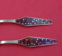 Peter Hertz Danish Sterling Silver Christmas Spoon Fork Set 2pc Enameled 1969