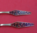 Peter Hertz Danish Sterling Silver Christmas Spoon Fork Set 2pc Enameled 1969