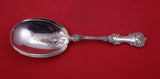 Pompadour by Whiting Sterling Silver Berry Spoon w/ design in bowl large 9"