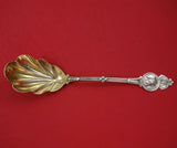 Medallion by Koehler and Ritter Sterling Silver Berry Spoon Gold Washed 9 1/2"