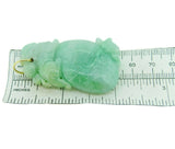 14k Yellow Gold Large Grade A Carved Jade Pendant with Report (#J4597)