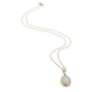 14k Gold Oval 1.23 Carat Australian Genuine Natural Opal Pendant Bezel (#J6714)